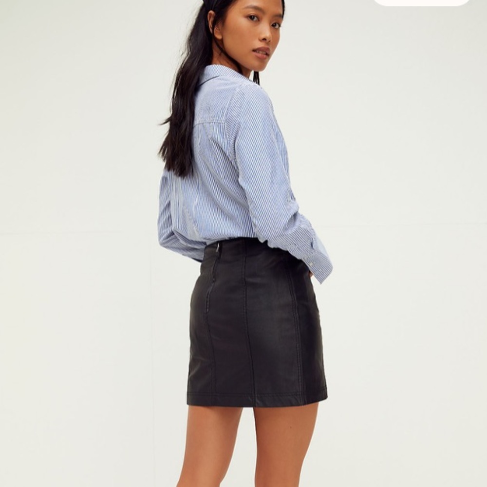 FREE PEOPLE Modern Femme Vegan Mini Skirt